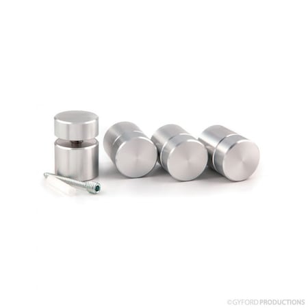 Gyford Décor Round Standoffs, Aluminum Clear Anodized SOK-3-1